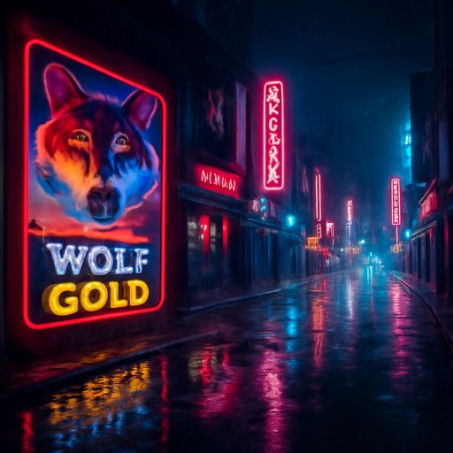 kk99 Wolf Gold desert slot backdrop
